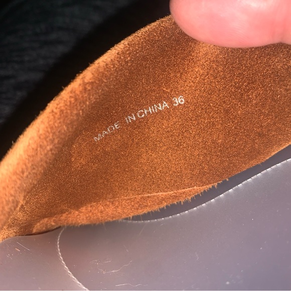 Aldo Boots Suede Women’s Size 36 US 6 Brown 16” Wedge Heel Embroidery Beads - Picture 7 of 7